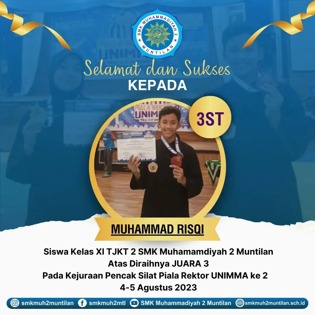 juara 3 pencak silat piala Rektor Unimma