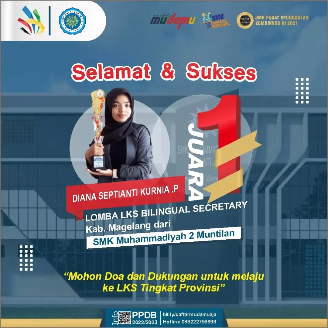 JUARA 1 LOMBA LKS SEKRETARIS BILINGUAL KAB.MAGELANG