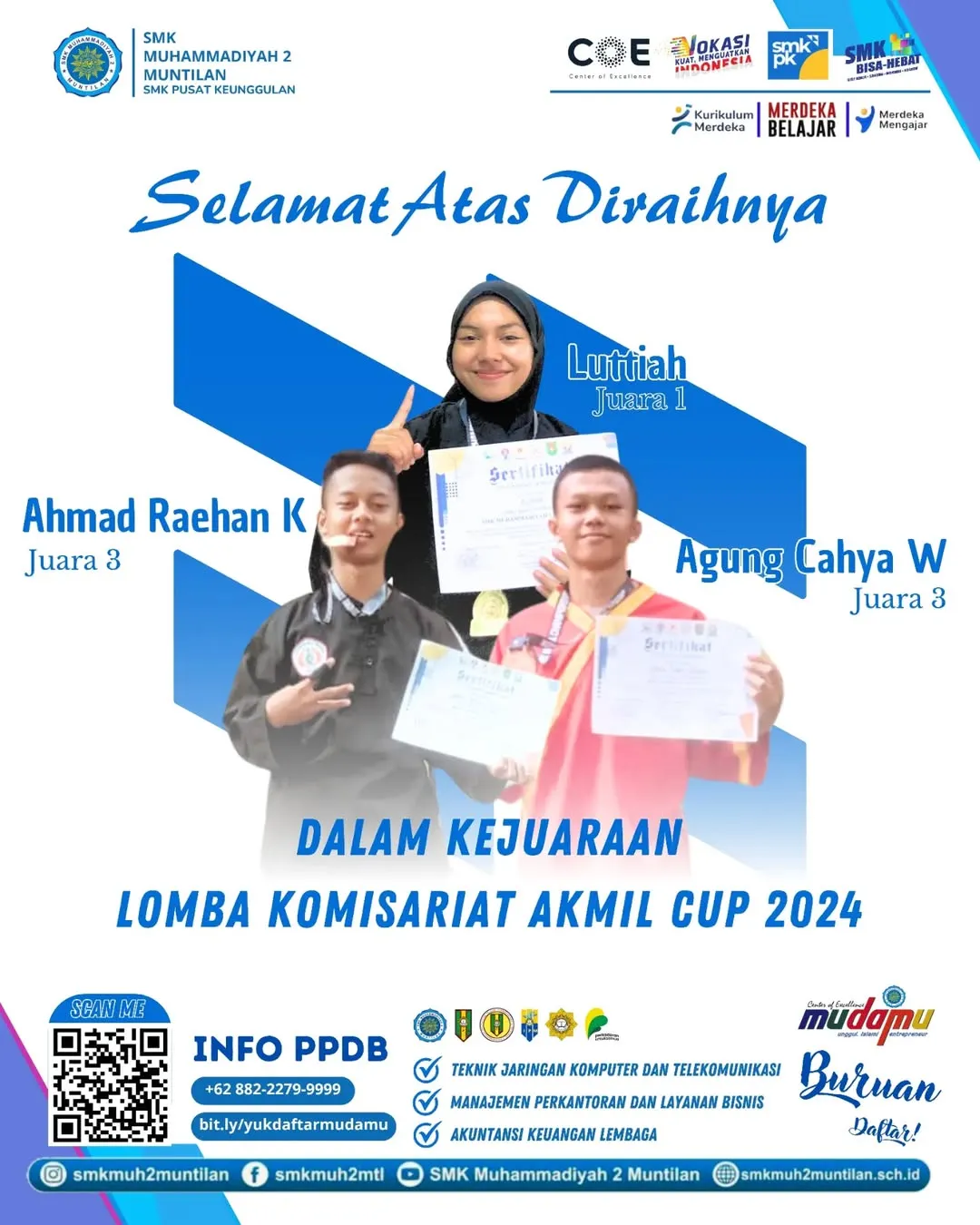 Medali dalam kejuaraan Komisriat Akmil Cup 2024