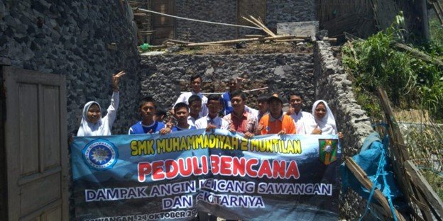 Melatih Kepekaan Siswa di Daerah Bencana Angin Kencang Magelang