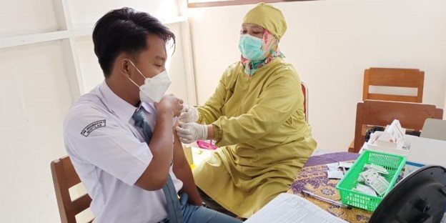 Tuntaskan Vaksinasi, SMK Muhammadiyah 2 Muntilan Siap Pembelajaran Tatap Muka